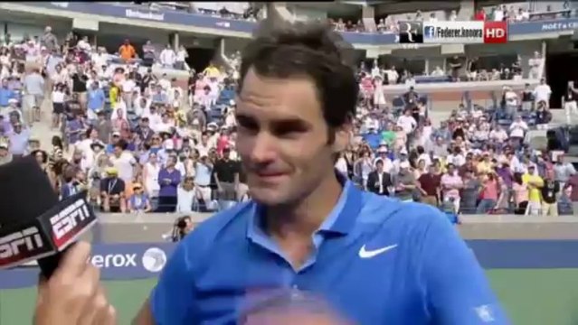 US Open 2013 R2 Federer Vs Berlocq Highlights + Interview [HQ]