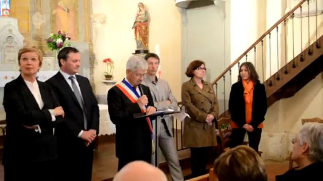Discours J P Garraud lors de l'inauguration de l'achèvement des travaux effectués à l'église de Teyjat