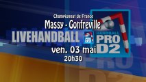 Massy Essonne HB / Gonfreville l'Orcher - ProD2 Handball