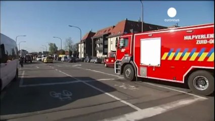 Belçika'da devrilen tren kimyasal korkuya neden oldu