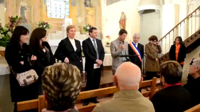 Discours Pascal Bourdeau lors de l'inauguration de l'achèvement des travaux effectués à l'église de Teyjat