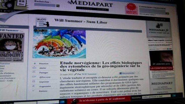 Médiapart et Géo-ingénierie ! Par PAPI CHEMTRAILS