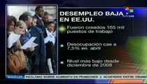 Baja desempleo en el mes de abril en Estados Unidos