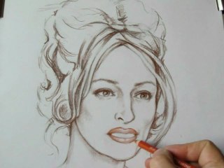 How to Draw the Female Face - Pamela Anderson