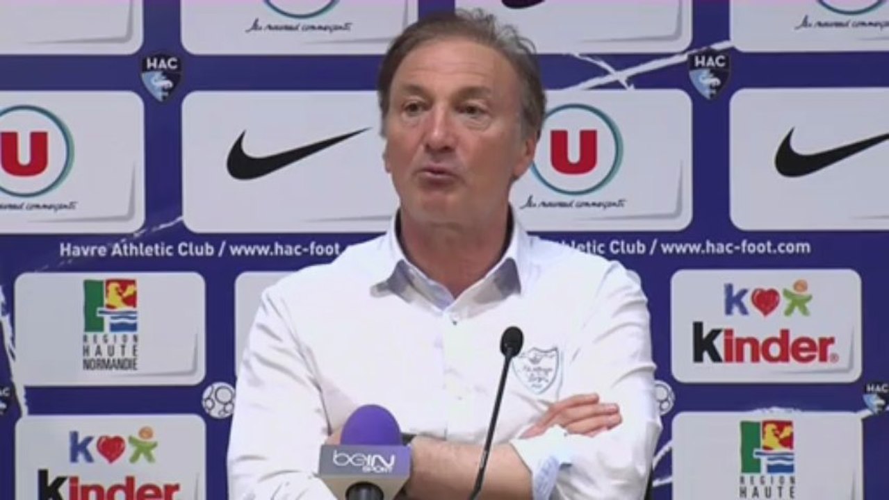 Conférence de presse Havre AC - FC Istres : Erick MOMBAERTS (HAC) - José  PASQUALETTI (FCIOP) - saison 2012/2013