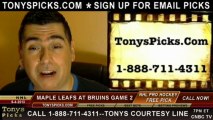Boston Bruins versus Toronto Maple Leafs Pick Prediction NHL Playoff Game 2 BLines Odds Preview 5-4-2013