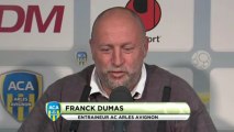 Conférence de presse AC Arles Avignon - EA Guingamp : Franck  DUMAS (ACA) - Jocelyn GOURVENNEC (EAG) - saison 2012/2013