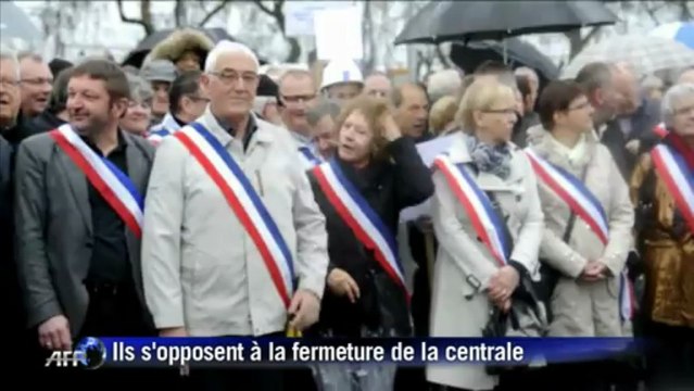 Fessenheim/centrale: manifestation d'élus contre la fermeture