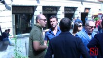 Napoli - Lettieri tra commercianti sfollati a Chiaia contro De Magistris -1- (04.05.13)