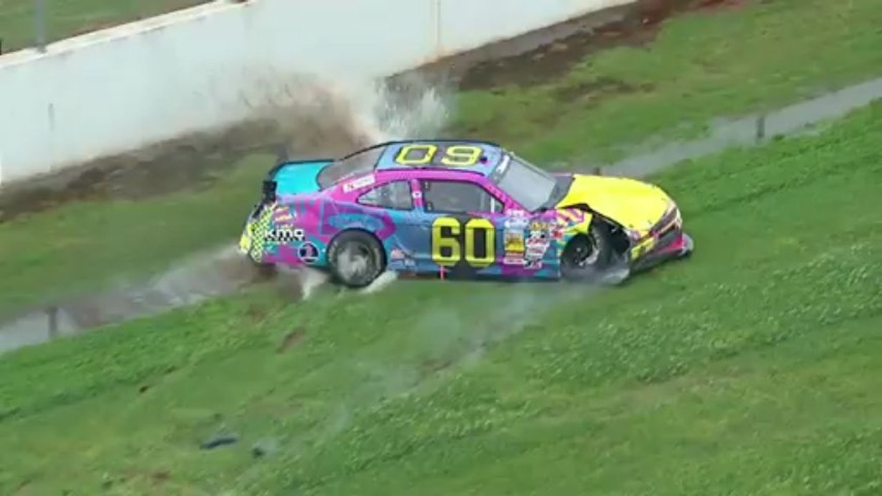NASCAR Nationwide Talladega 2013 Pastrana Sorenson Crash Hard
