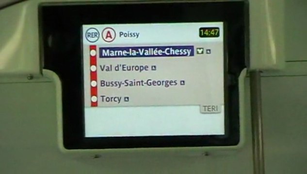 MI09 : Voyage entre les gares de Marne la Vallée Chessy et Val d'Europe sur la ligne A du RER