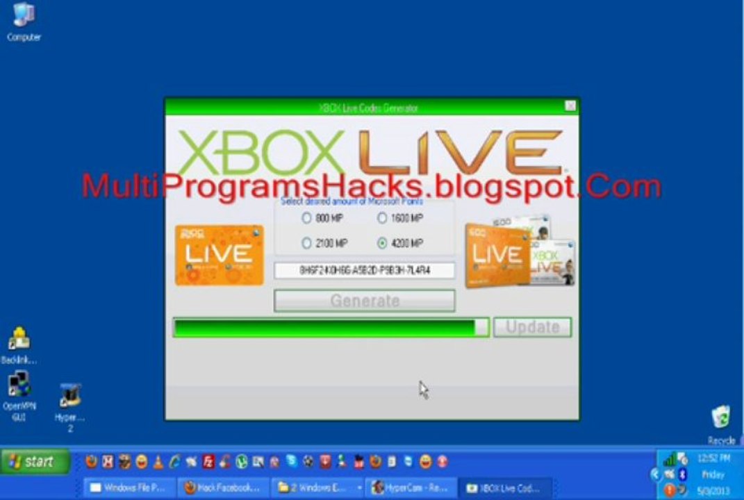 XBOX Live Codes Generator