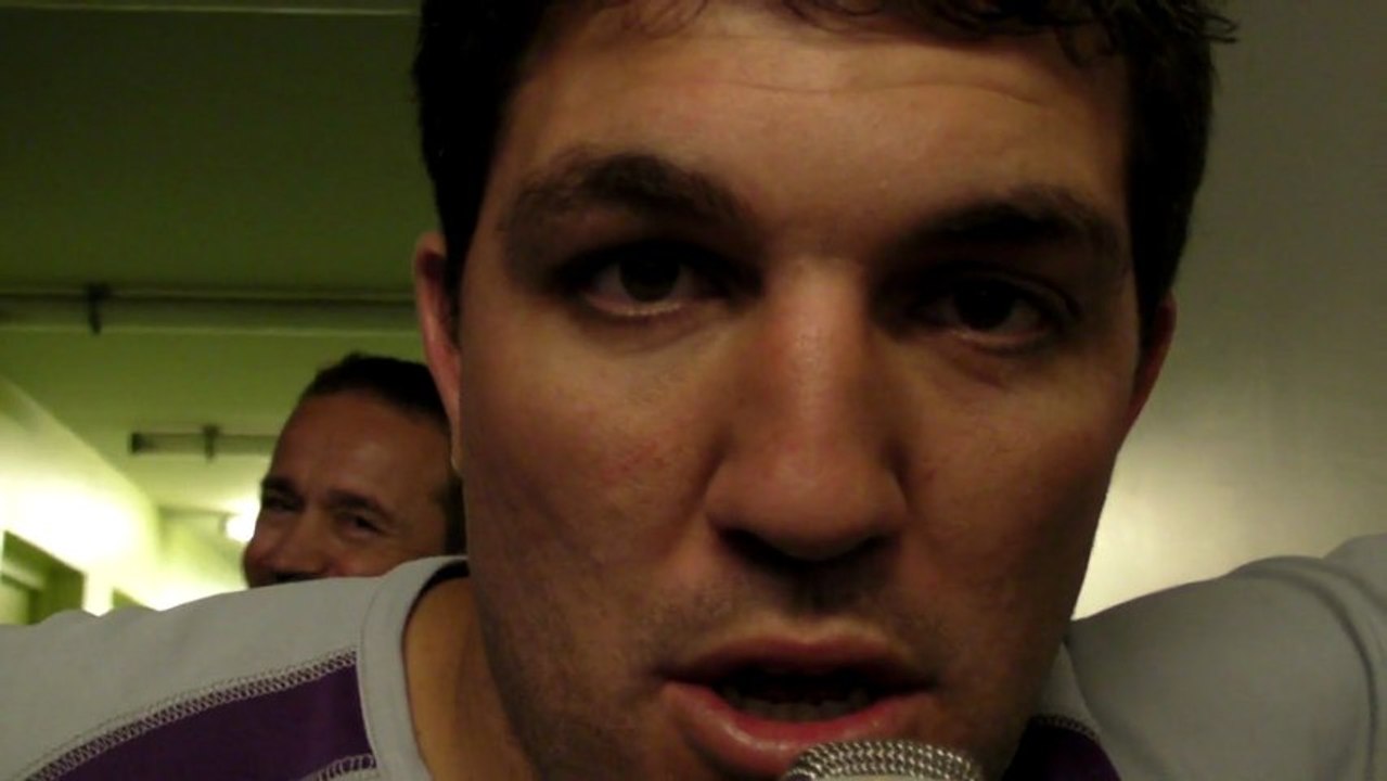 Rugby Fédérale1  - Yoann Boulanger  réagit après USB - Tyrosse (quart de finale aller)