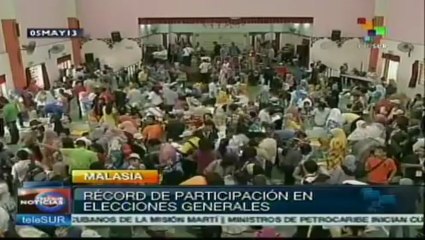 Récord de participación en elecciones generales en Malasia