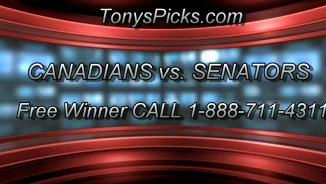 Montreal Canadians versus Ottawa Senators Pick Prediction NHL Playoff Game 3 Odds Preview 5-5-2013