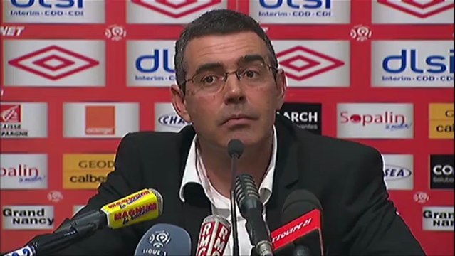 Conférence de presse AS Nancy-Lorraine - Olympique Lyonnais : Patrick GABRIEL (ASNL) - Rémi GARDE (OL) - saison 2012/2013