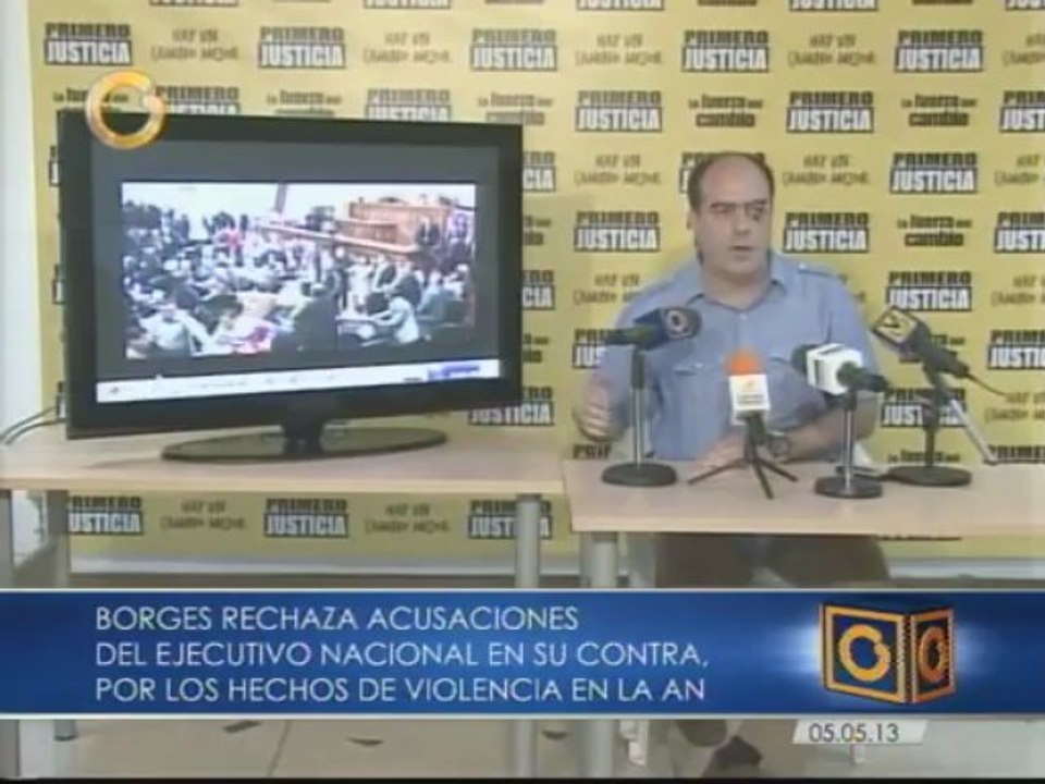 Borges rechaza acusaciones de responsabilidad de Maduro por hechos violentos en la AN