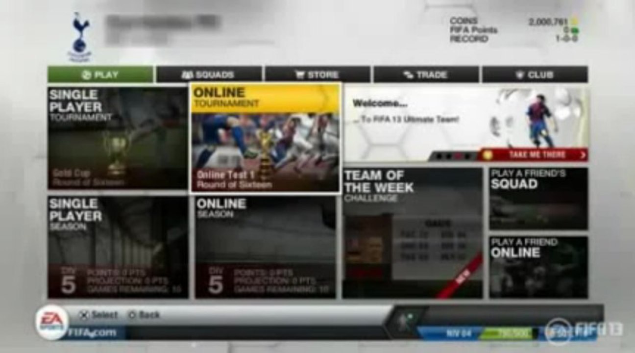 FIFA 13 Ultimate Team Coin Générateur 1 million de pièces toutes les 20 minutes! ) -