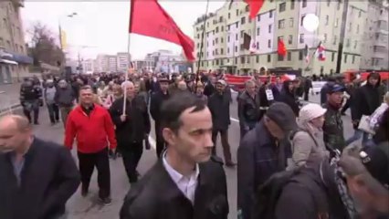 Manifestation d'opposition un an après l'investiture de...