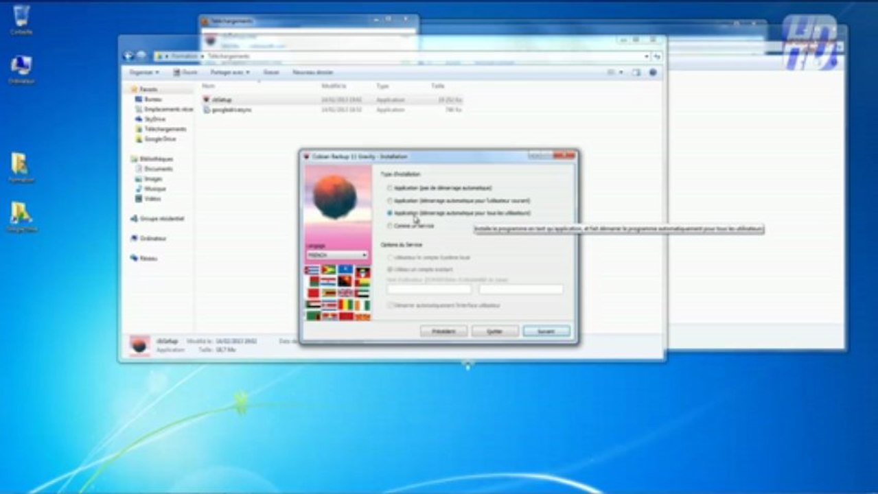 Sauvegarde avec Googledrive