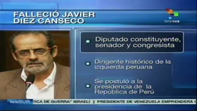 Falleció Javier Diez Canseco, líder de la izquierda peruana