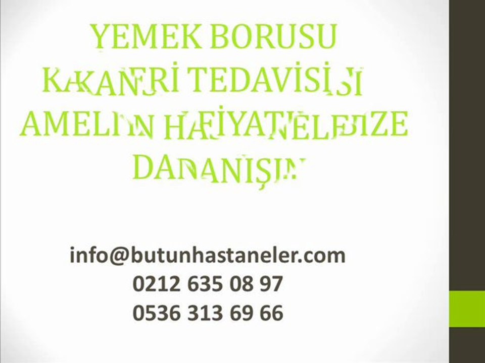 yemek borusu kanseri belirtileri,yemek borusu kanseri yaşam süresi,