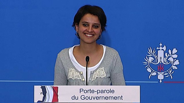 Point de presse de Najat Vallaud-Belkacem à l'issue de la réunion de travail du gouvernement