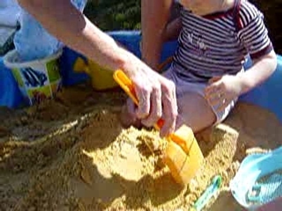 Gabriel Hadet dans le sable
