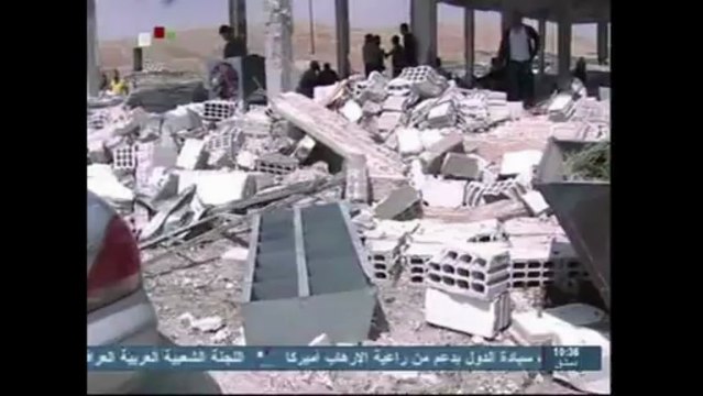 Syrian TV shows alleged site of Israeli raids