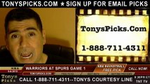 San Antonio Spurs versus Golden St Warriors Pick Prediction NBA Playoffs Game 1 Lines Odds Preview 5-6-2013