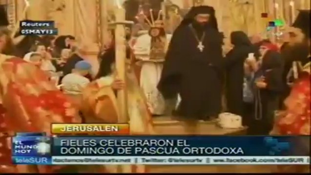 Piden por la paz, en Pascua Ortodoxa en Jerusalén