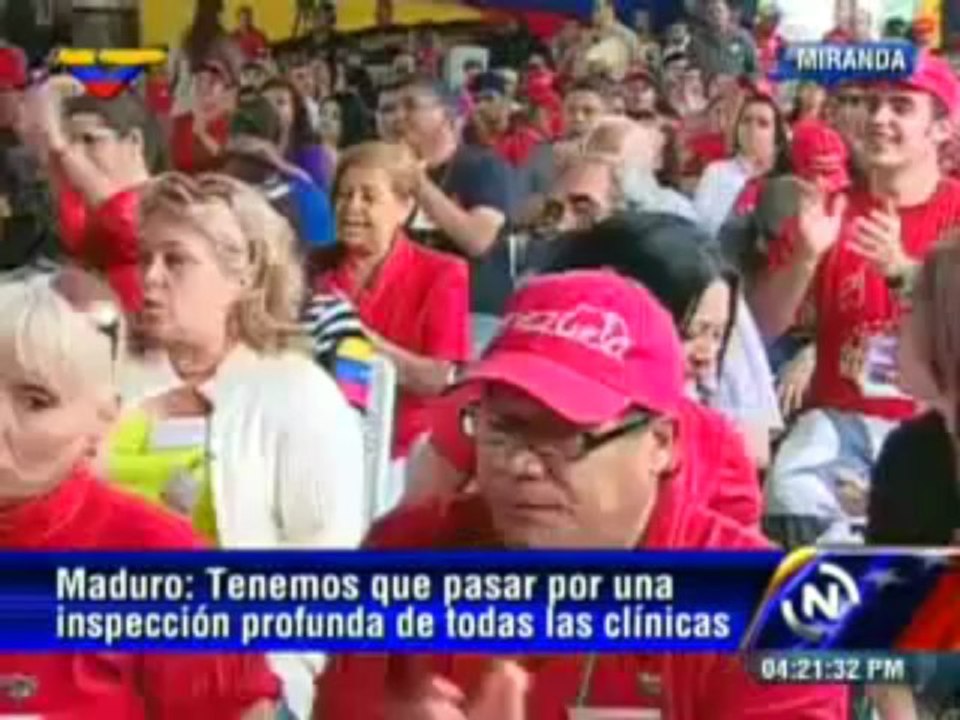 Presidente Maduro anuncia inspección a clínicas del país que especulan con precios