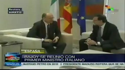 Rajoy y Letta buscan impulsar la unión bancaria