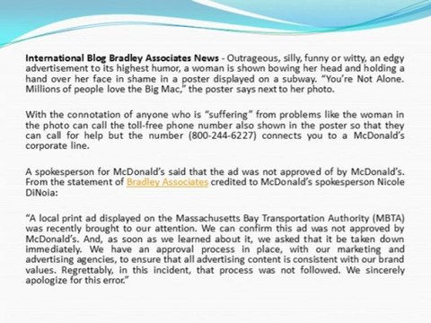 International Blog Bradley Associates News