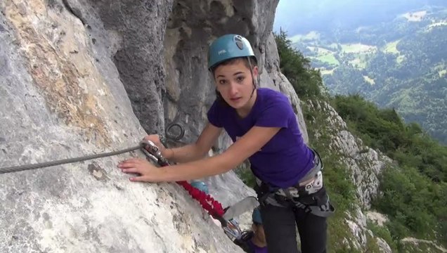 Vidéo de présentation de l'escalade de la via ferrata de La Roche Veyrand HD