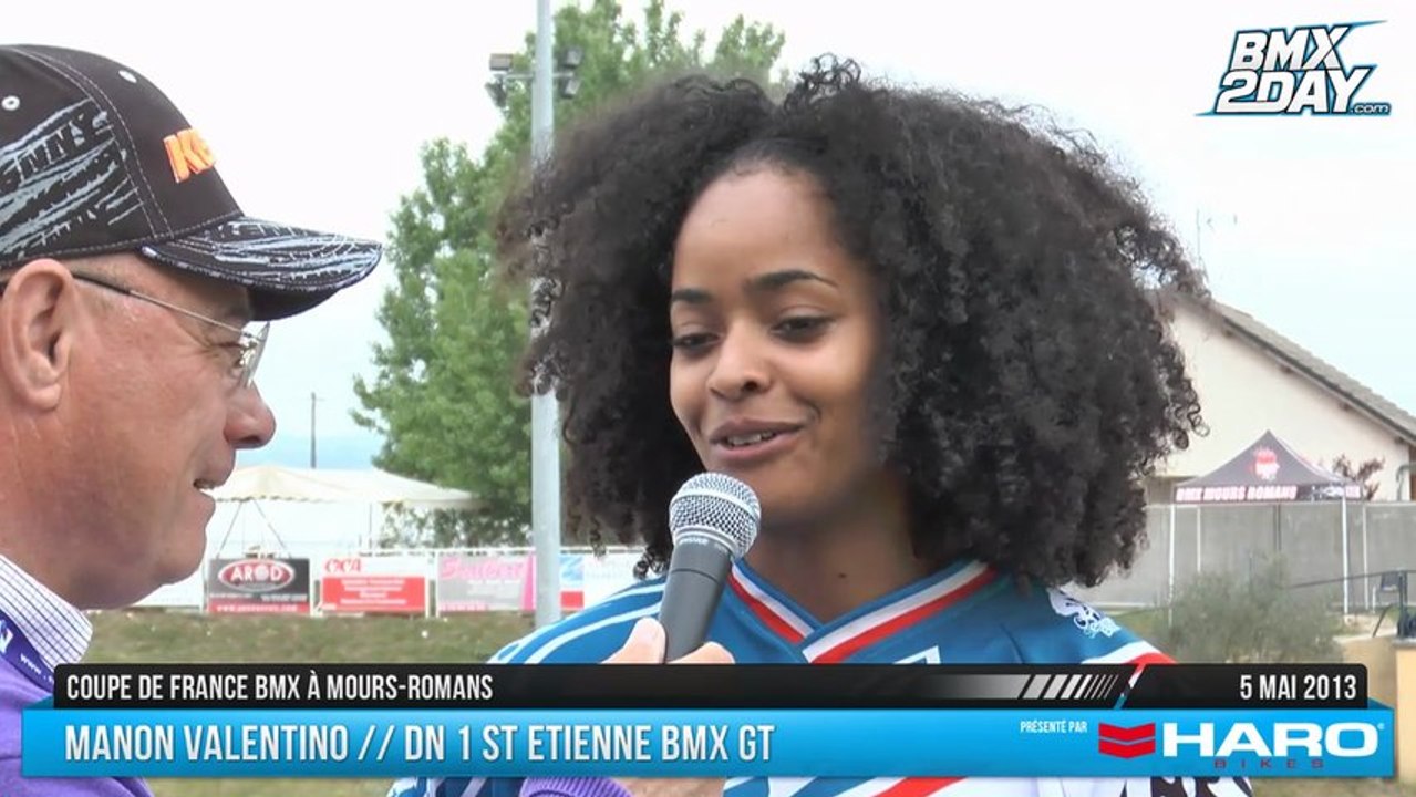 Interview Manon VALENTINO Elite Dame Coupe de France BMX à Mours Romans 2013