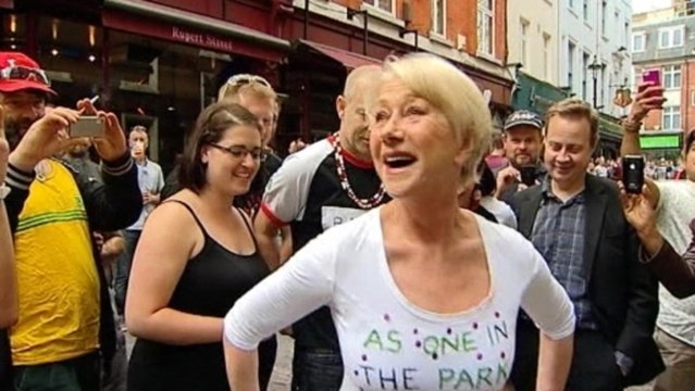 Helen Mirren turns swearing Queen on interrupting drummers
