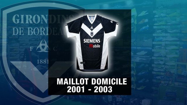 Les 10 derniers maillots des Girondins de Bordeaux