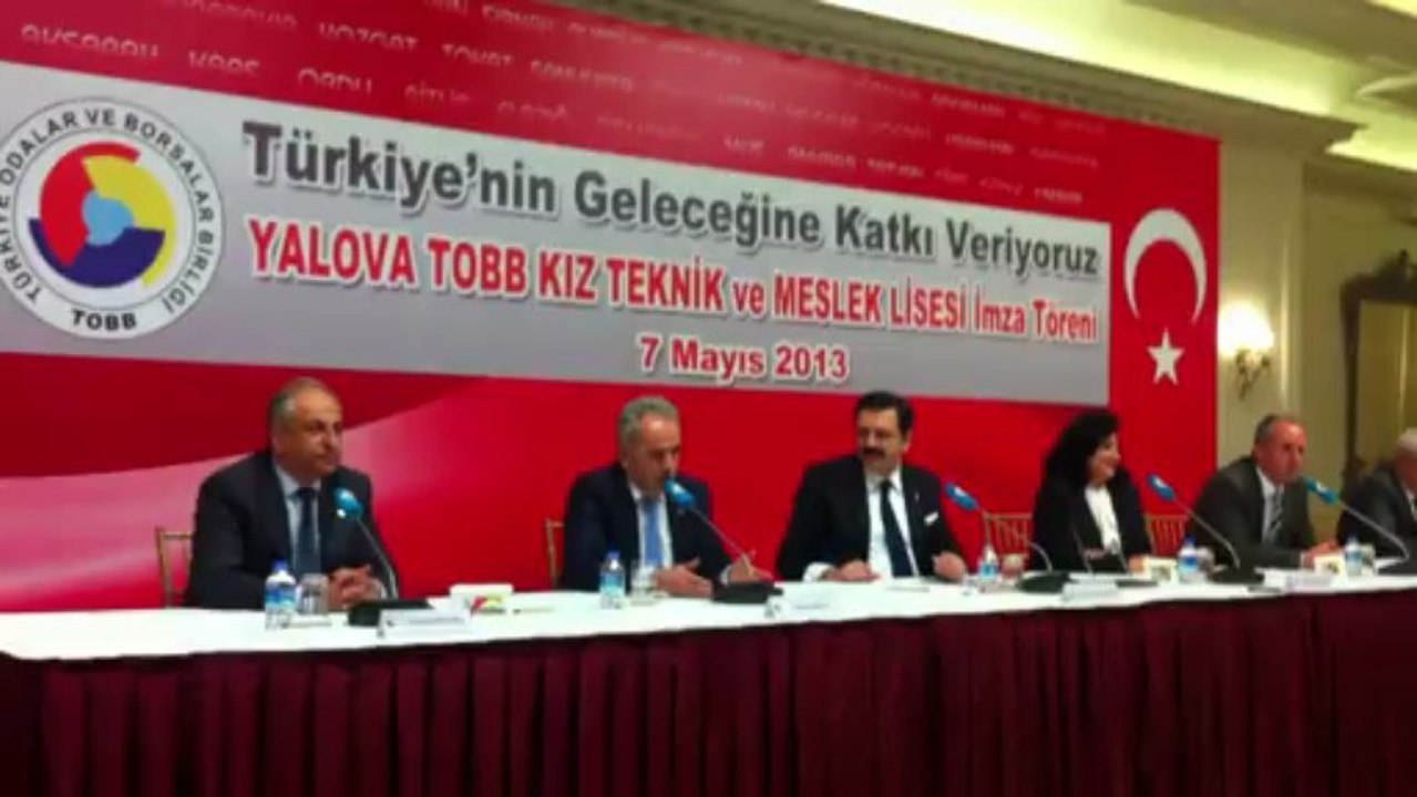 YALOVA MV TEMEL COSKUN'UN, T.O.B.B. BAŞKANLIĞI İLE YAPILAN PROTOKOLDEKİ KONUŞMASI