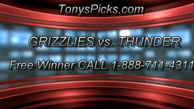 Oklahoma City Thunder versus Memphis Grizzlies Pick Prediction NBA Playoffs Game 2 Lines Odds Preview 5-7-2013
