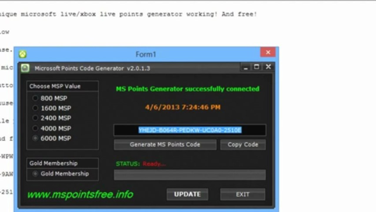 [patched][April]-=FREE=-[no password][no survey] Microsoft Points-Gold Membership Generator 2013