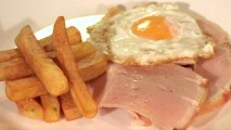 How to make egg, chips and baked ham