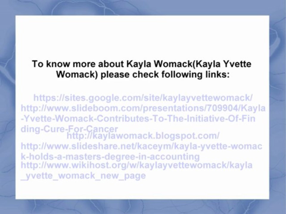 Kayla Yvette Womack | Kayla Womack