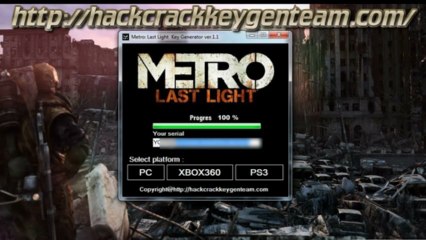 Metro Last Light Key Generator (PC) (X360) (PS3)