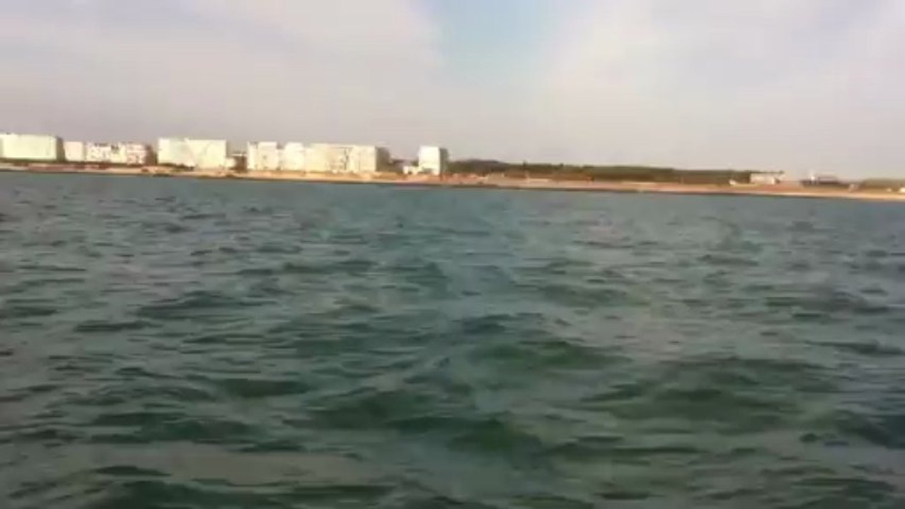 La baie des Sables d'Olonne depuis notre bateau Leader 545