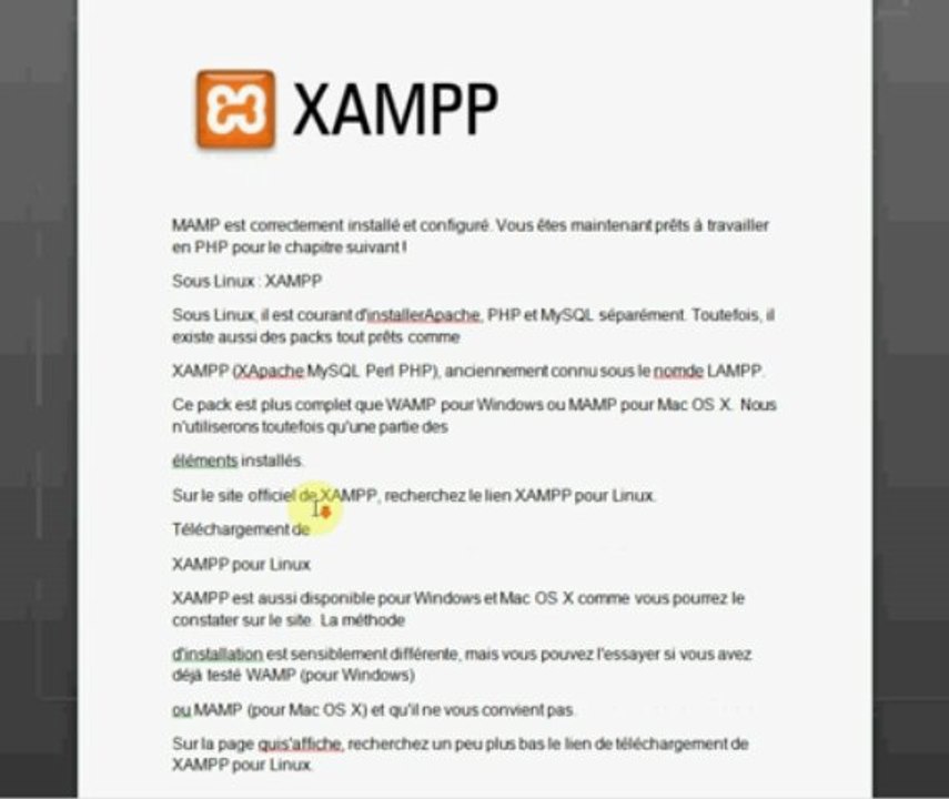 "webdesign-x.fr"   tutorial mise en place de XAMP ."webmaster paris"