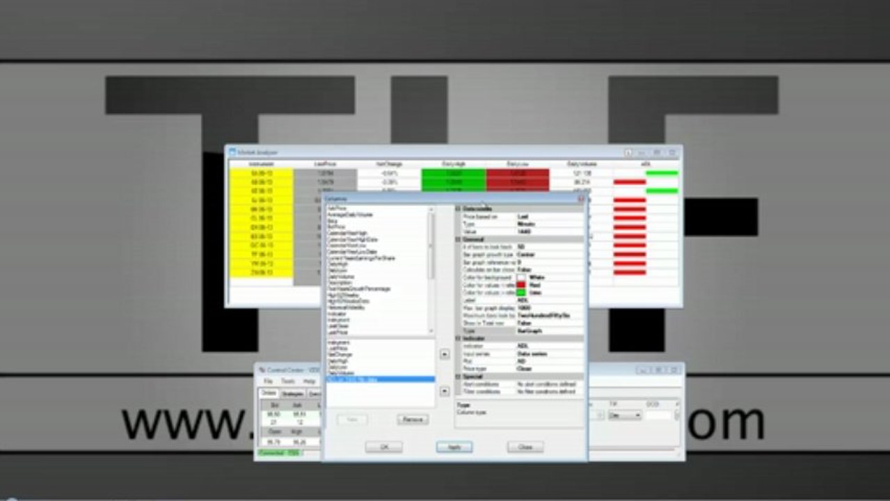 Partie1: market analyse ninja trader7