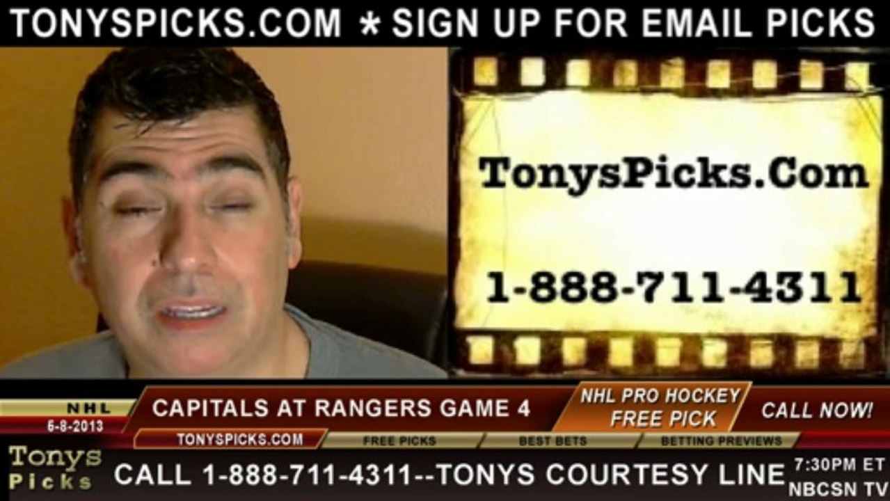 New York Rangers versus Washington Capitals Pick Prediction NHL Playoff Game 4 Lines Odds Preview 5-8-2013