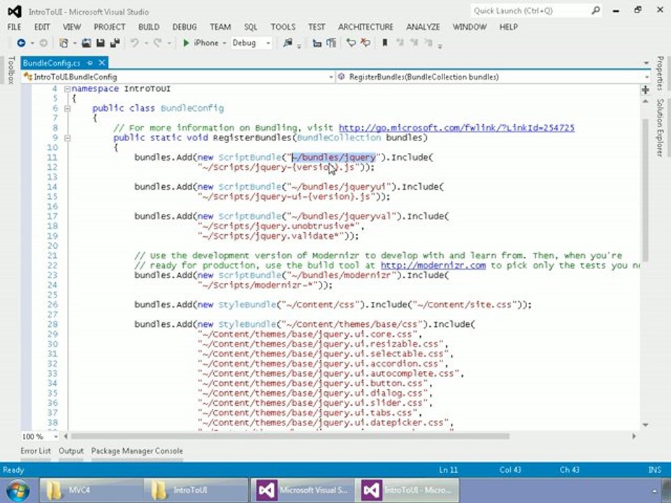 MVC 4.0 tutorial: UI Design and Mobile Development