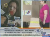 María Corina Machado desde Colombia: Queremos apoyos firmes en estas horas cruciales para Venezuela